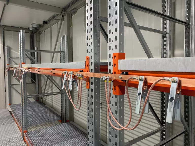 brandwerende container met aarding