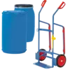 Vatensteekwagen kunststof vat